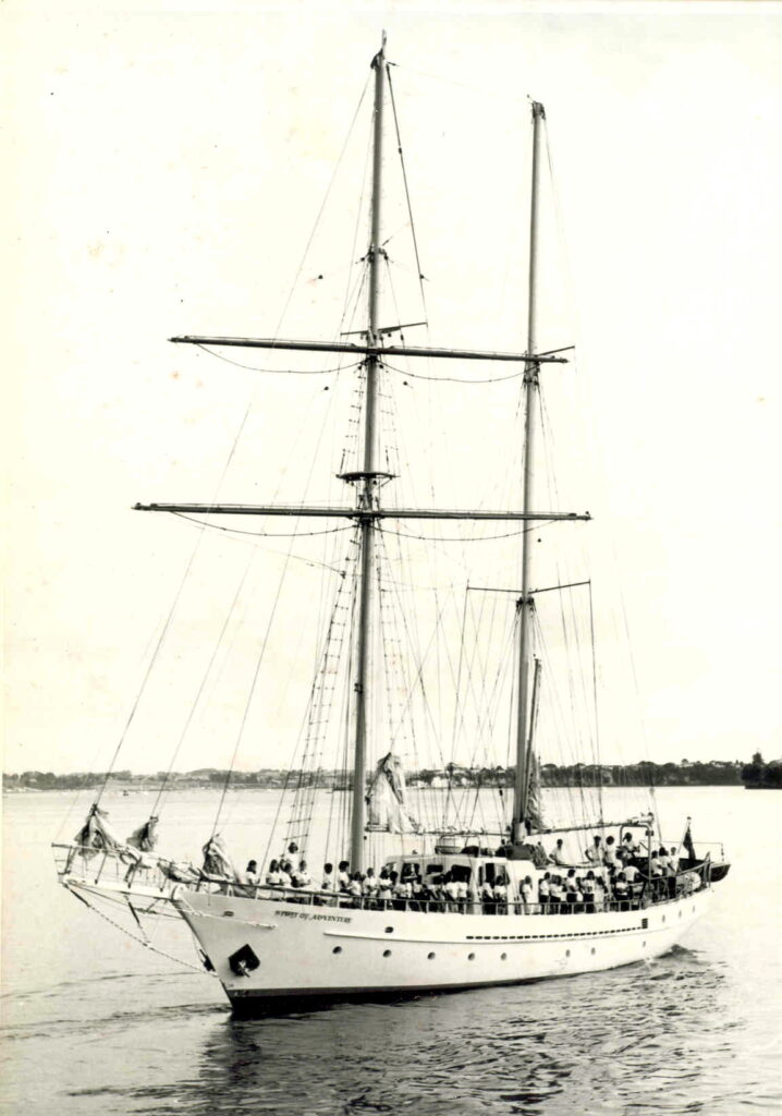 The Spirit of Adventure sailing ship 1975
